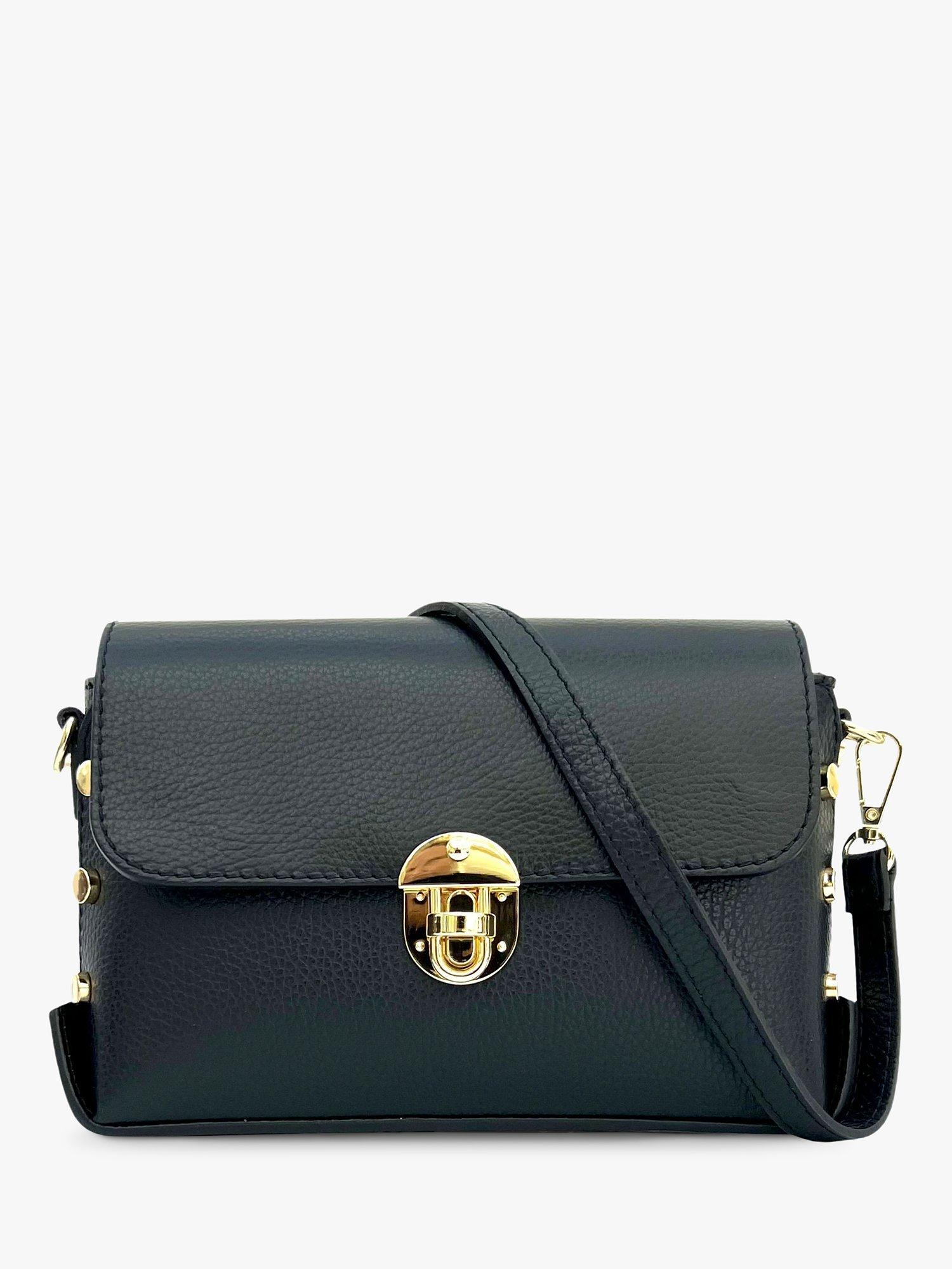 Apatchy The Bloxsome Chain Strap Leather Cross Body Bag Black