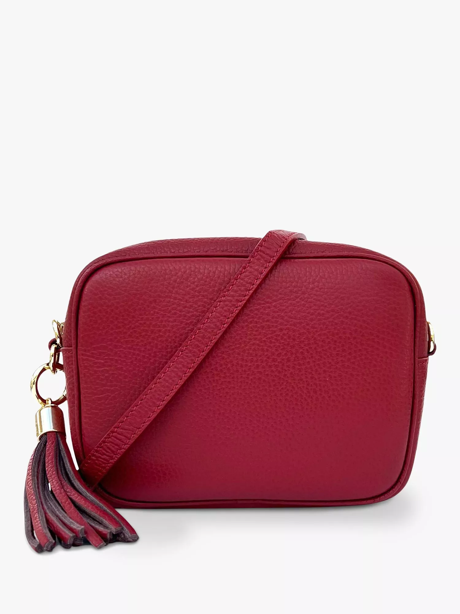 Red leather cross body bag uk sale