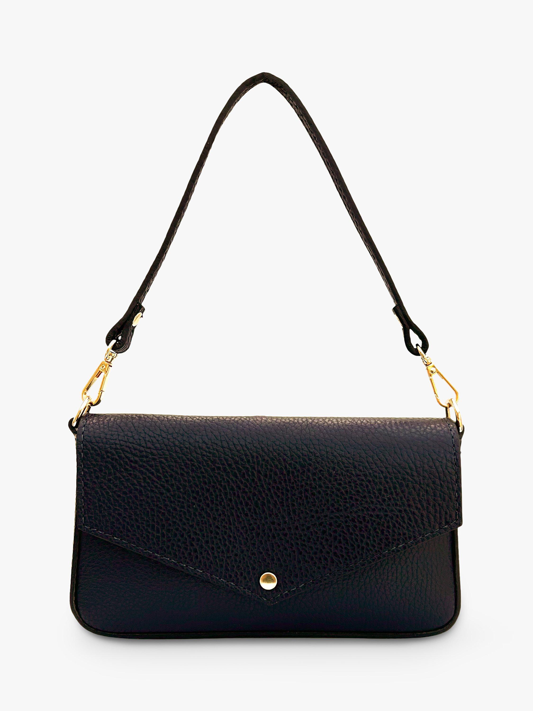 Apatchy London The Munro Leather Shoulder Bag, Black