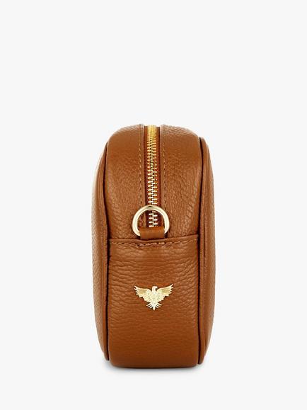 Apatchy London Dots Strap Leather Crossbody Bag - view 2, Tan/Multi