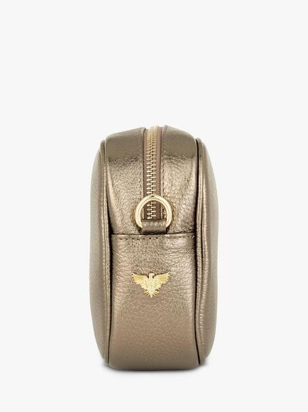 Apatchy London Pebble Grained Leather Camera Bag, Bronze - view 2, Bronze