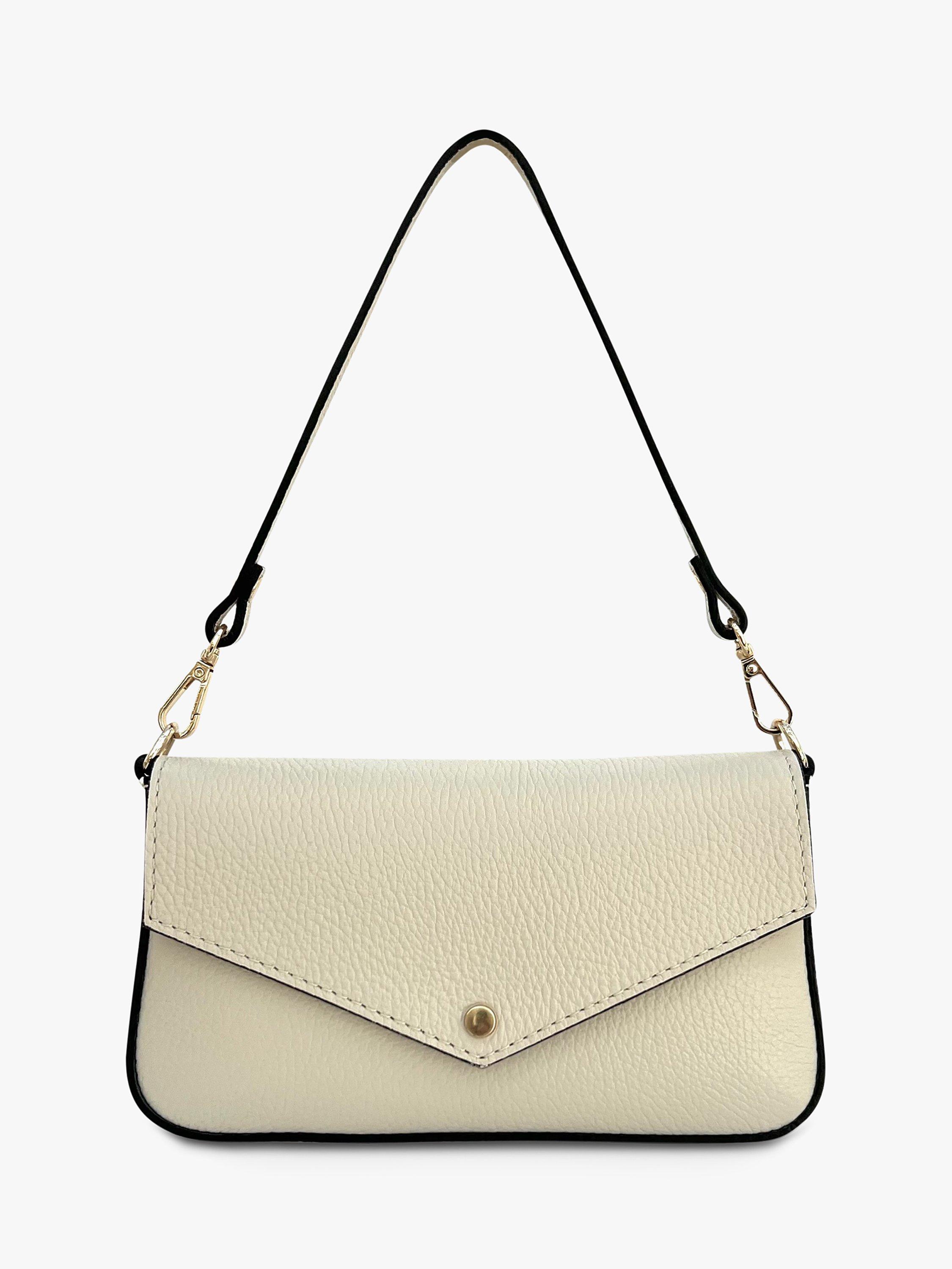Apatchy London The Munro Leather Shoulder Bag, Stone