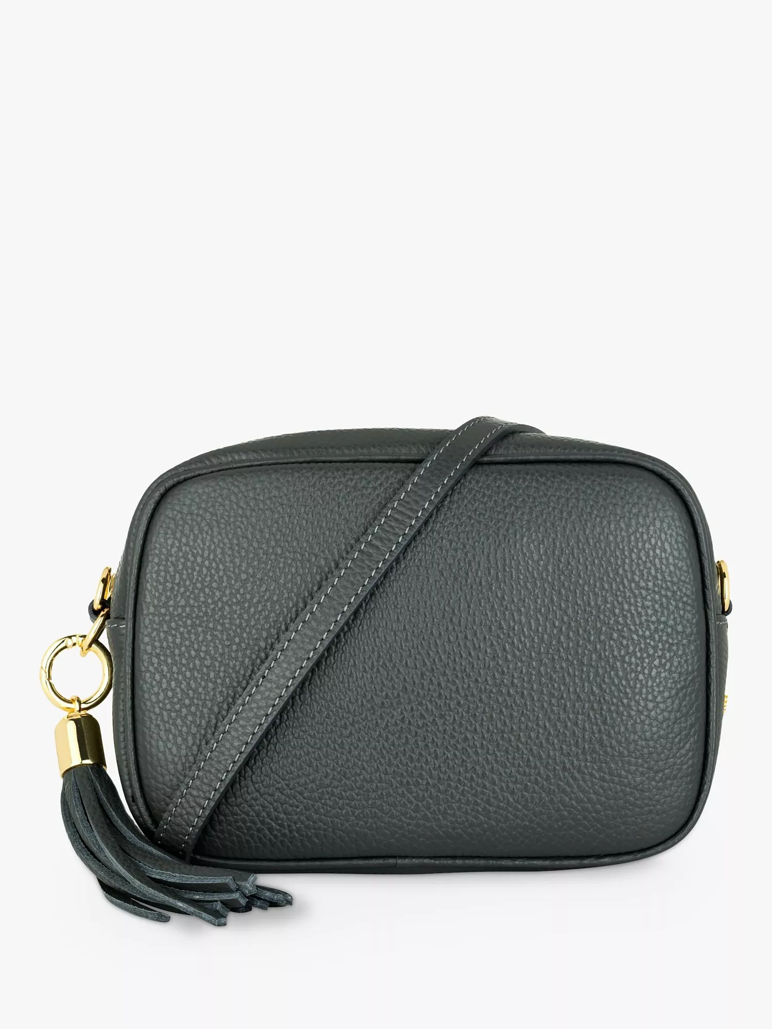 Grey leather crossbody bag uk on sale