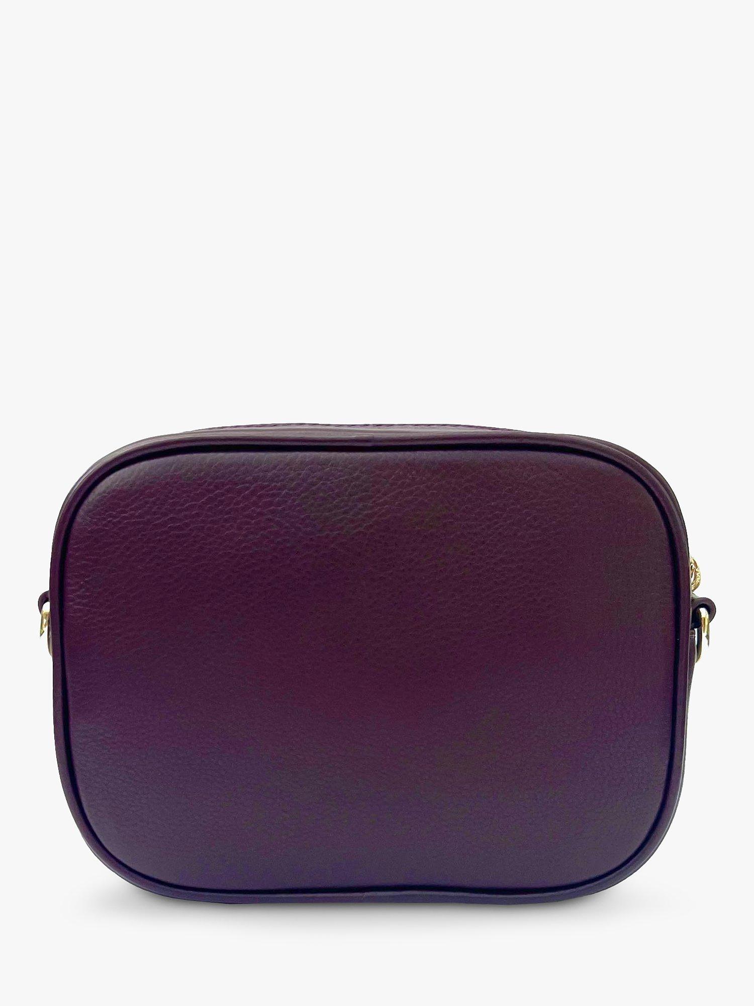 Product image 3 of 5, which shows Apatchy London The Penelope Woven Leather Camera Bag, Port