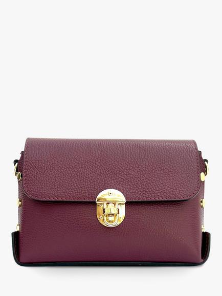 Apatchy London The Bloxsome Leather Crossbody Bag - view 2, Plum