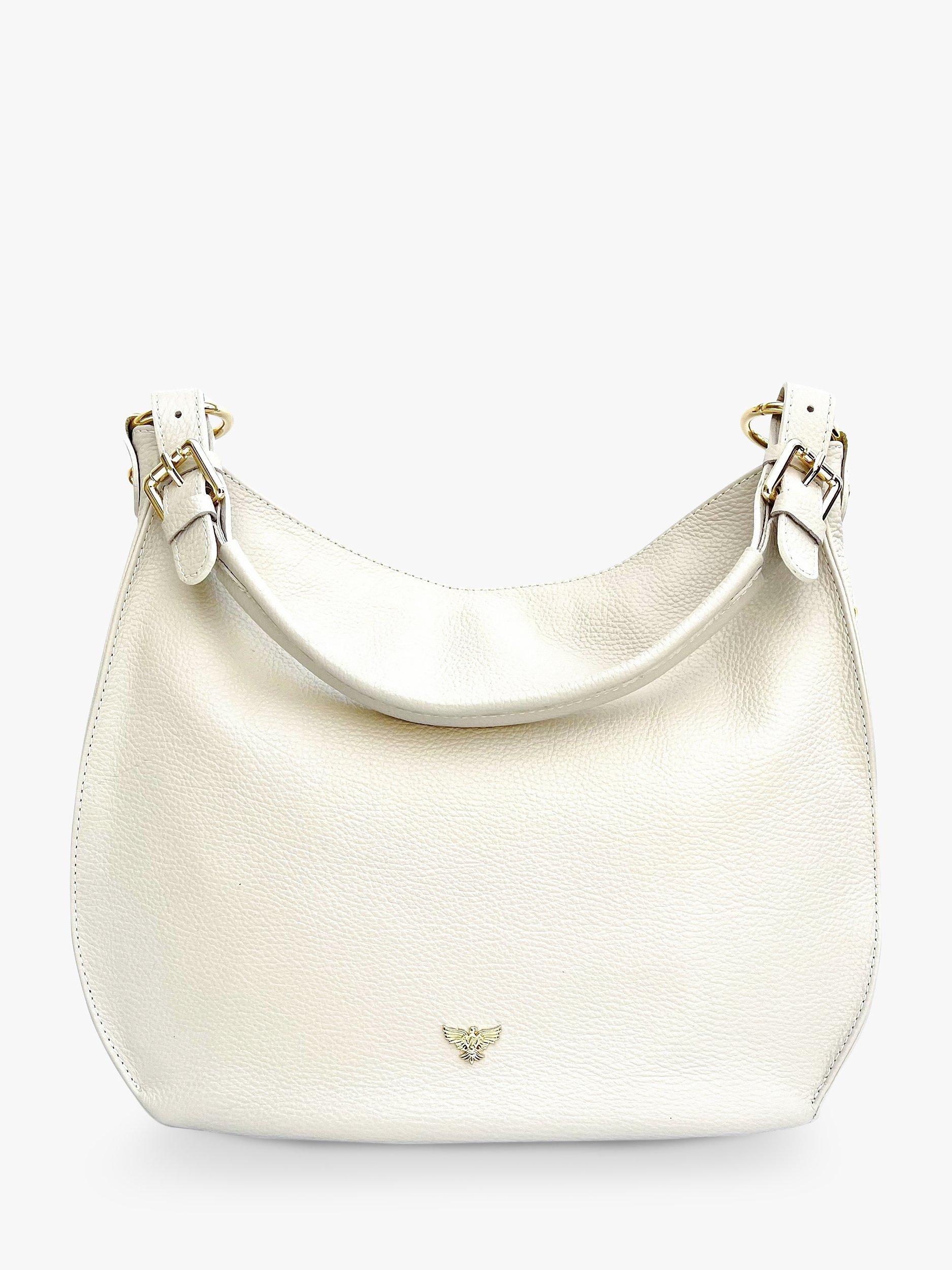 Apatchy London The Harriet Slouchy Leather Shoulder Bag, Stone