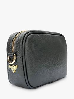 Apatchy London The Mini Tassel Leather Crossbody Phone Bag - view 2, Dark Grey