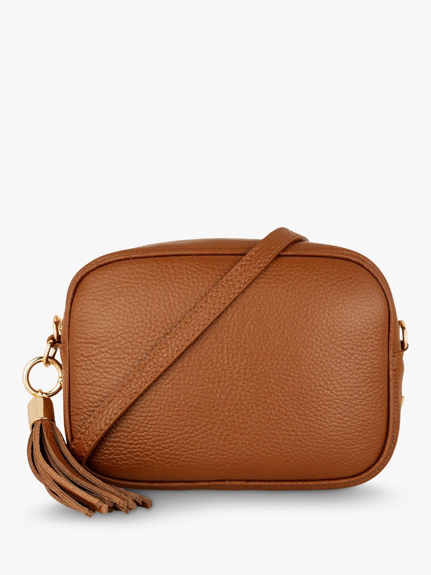 Apatchy Leather Crossbody Bag Tan