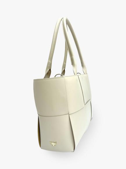 Apatchy London The Tori Leather Tote Bag - view 2, Stone