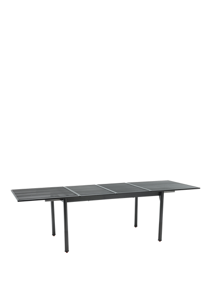 John Lewis Henley by KETTLER 8-Seater Extending Rectangular Garden Dining Table, 150cm, Iron Grey, 