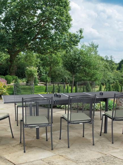John Lewis Henley by KETTLER 8-Seater Extending Rectangular Garden Dining Table, 150cm, Iron Grey - view 2, 