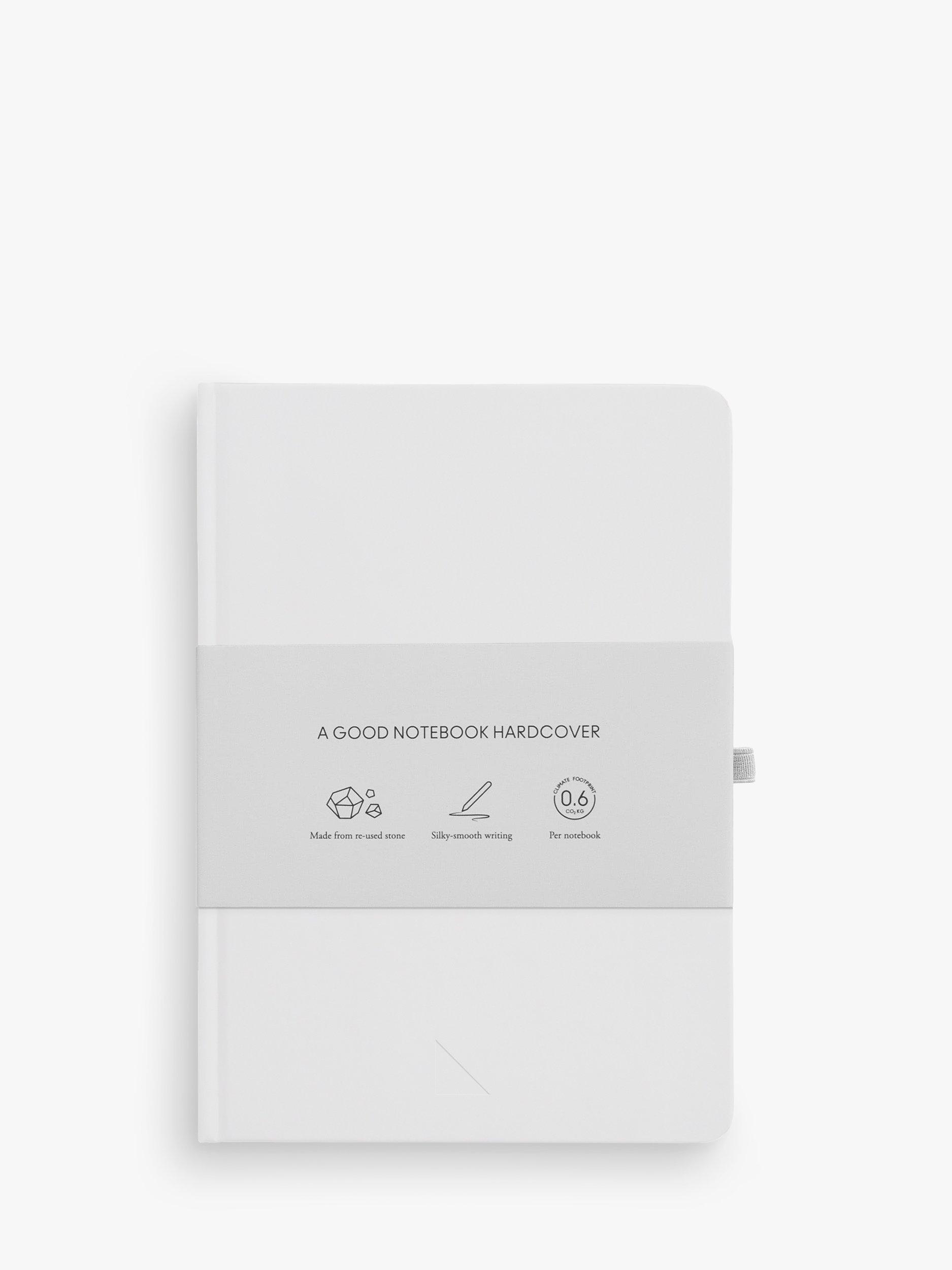 A Good Company A5 Recycled Stone Hardcover Notebook, White