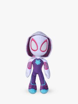 Spidey And His Amazing Friends Ghost Spidey Glow in the Dark Eyes Plush Soft Toy, Multi