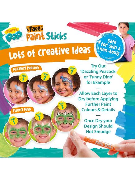 Paint Pop Face Paint Sticks, Pack of 12 - view 2, Multi