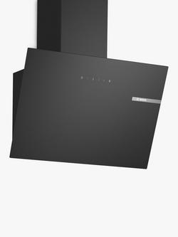 Bosch Series 2 DWK65DK60B 60cm Angled Chimney Cooker Hood, Black, Black