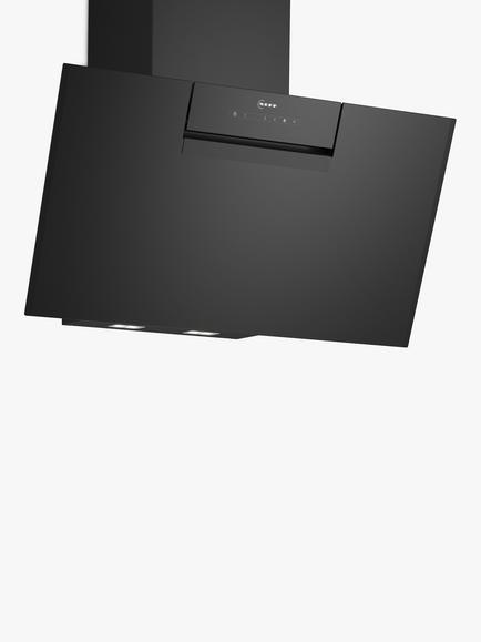 Neff N50 D85IFN1S0B 80cm Angled Chimney Cooker Hood, Black, Black