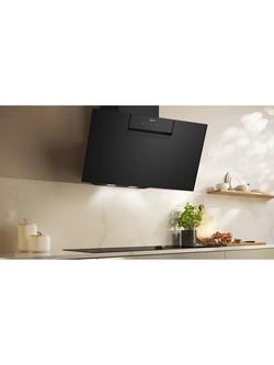 Neff N50 D85IFN1S0B 80cm Angled Chimney Cooker Hood, Black - view 2, Black