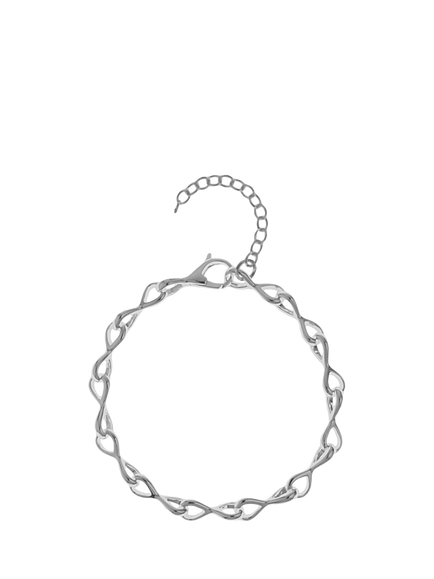 Nina B Sterling Silver Keyhole Bracelet, Silver, Silver