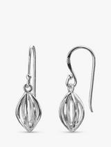 Nina B Lantern Drop Earrings, Silver