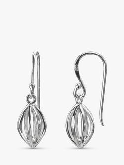 Nina B Lantern Drop Earrings, Silver, Silver