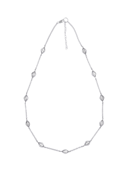 Nina B Lantern Necklace, Silver, 