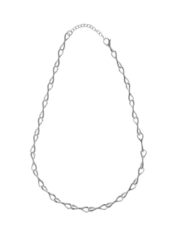 Nina B Sterling Silver Keyhole Necklace, Silver, 