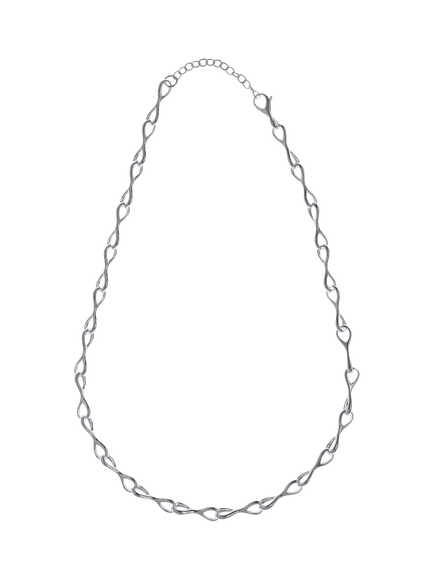 Nina B Sterling Silver Keyhole Necklace, Silver, 