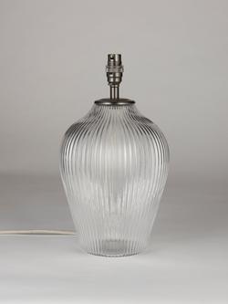 John Lewis Fulbrook Large Table Lamp Base, Clear Glass