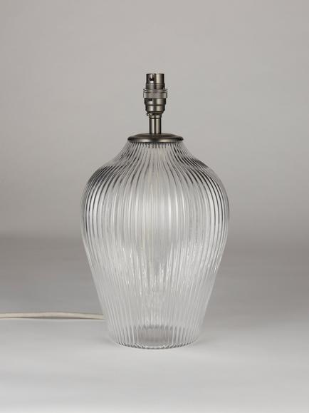 John Lewis Fulbrook Large Table Lamp Base, Clear Glass
