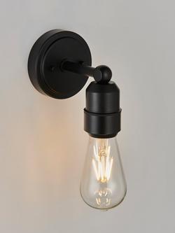 John Lewis Fenchurch Bathroom Wall Light, Matt Black