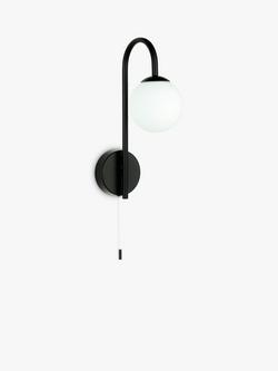 John Lewis Freya Bathroom Wall Light - view 2, Black