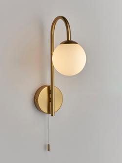John Lewis Freya Bathroom Wall Light, Brass