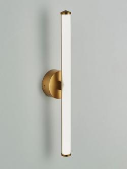 John Lewis Deco Rod LED Bathroom Wall Light, Brass
