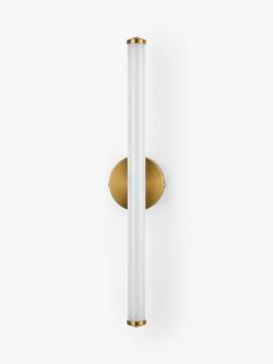 John Lewis Deco Rod LED Bathroom Wall Light - view 2, Brass
