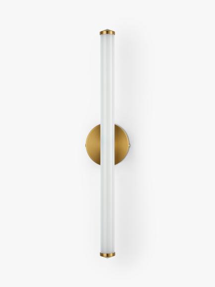 John Lewis Deco Rod LED Bathroom Wall Light - view 2, Brass