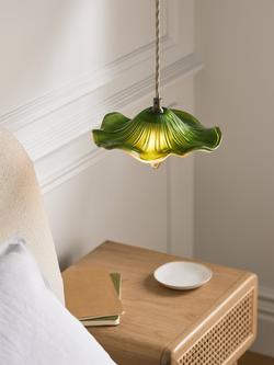 John Lewis ANYDAY Frenchie Glass Ceiling Shade - view 2, Green