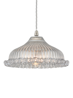 John Lewis Amelie Glass Ceiling Light Shade, Clear Glass