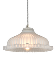 John Lewis ANYDAY Amelie Glass Ceiling Light Shade, White