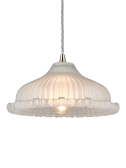 John Lewis Amelie Glass Ceiling Light Shade, White