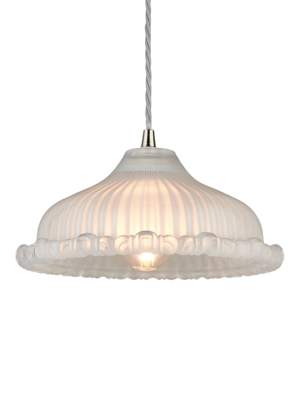 John Lewis Amelie Glass Ceiling Light Shade, White
