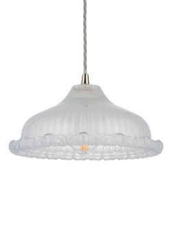 John Lewis Amelie Glass Ceiling Light Shade - view 2, White