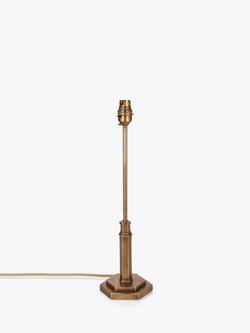 John Lewis Hex Table Lamp Base, Brass