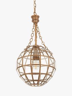 John Lewis Diya Ceiling Pendant Light, Brass - view 2, Brass