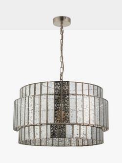 John Lewis Mercury Tune Single Pendant Ceiling Light, Mercury Glass - view 2, Mercury Glass
