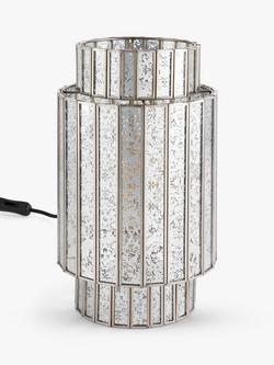 John Lewis Mercury Tune Table Lamp, Nickel Effect - view 2, Mercury Glass