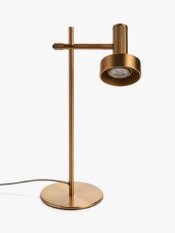 John Lewis Leighton Task Lamp, Warm Antique Brass - view 2, Warm Brass