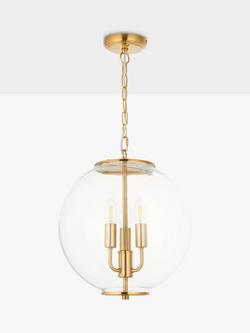 John Lewis Park Globe Ceiling Light - view 2, Aged Brass