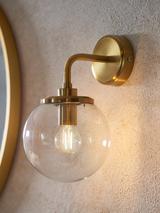 John Lewis Park Globe Glass Dimmable Wall Light