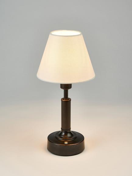 John Lewis Baily Rechargable Portable Table Lamp, Brass, Oil Rubbed Bronze