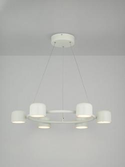 John Lewis Pivot LED Hoop Pendant Ceiling Light, Greige, Greige